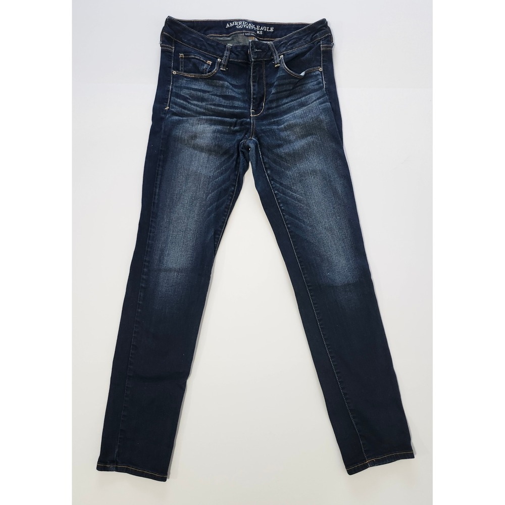 American Eagle Outfitters Skinny Jeans Dark Wash Super Stretch Womens 8 Regular